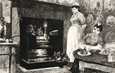 「La Rue a Londres」のイラスト、パブ。 G. Charpentier et Cie、1884年